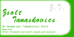 zsolt tamaskovics business card